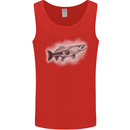 A Pike Fish Drawing Fishing Fisherman Mens Vest Tank Top Red