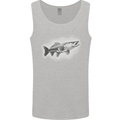 A Pike Fish Drawing Fishing Fisherman Mens Vest Tank Top Sports Grey