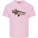 A Pike Fish Fishing Fisherman Kids T-Shirt Childrens Light Pink