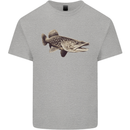 A Pike Fish Fishing Fisherman Kids T-Shirt Childrens Sports Grey