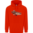 A Pike Fish Fishing Fisherman Mens 80% Cotton Hoodie Bright Red