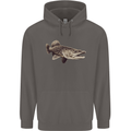 A Pike Fish Fishing Fisherman Mens 80% Cotton Hoodie Charcoal
