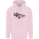 A Pike Fish Fishing Fisherman Mens 80% Cotton Hoodie Light Pink