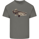 A Pike Fish Fishing Fisherman Mens Cotton T-Shirt Tee Top Charcoal