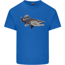 A Pike Fish Fishing Fisherman Mens Cotton T-Shirt Tee Top Royal Blue