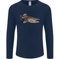 A Pike Fish Fishing Fisherman Mens Long Sleeve T-Shirt Navy Blue