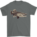 A Pike Fish Fishing Fisherman Mens T-Shirt 100% Cotton Charcoal