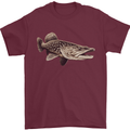 A Pike Fish Fishing Fisherman Mens T-Shirt 100% Cotton Maroon