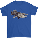 A Pike Fish Fishing Fisherman Mens T-Shirt 100% Cotton Royal Blue