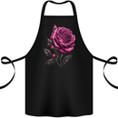 A Pink Rose Gothic Goth Cotton Apron 100% Organic Black