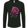 A Pink Rose Gothic Goth Mens Long Sleeve T-Shirt Black