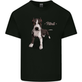 A Pitbull Dog Illustration Kids T-Shirt Childrens Black