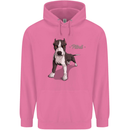 A Pitbull Dog Illustration Mens 80% Cotton Hoodie Azelea