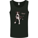 A Pitbull Dog Illustration Mens Vest Tank Top Black