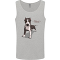 A Pitbull Dog Illustration Mens Vest Tank Top Sports Grey
