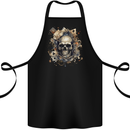 A Poker Skull Playing Cards Cotton Apron 100% Organic Black