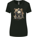 A Poker Skull Playing Cards Womens Wider Cut T-Shirt Black