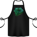 A Polygonal Chameleon Cotton Apron 100% Organic Black