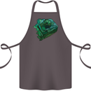 A Polygonal Chameleon Cotton Apron 100% Organic Dark Grey