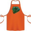 A Polygonal Chameleon Cotton Apron 100% Organic Orange