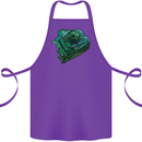 A Polygonal Chameleon Cotton Apron 100% Organic Purple