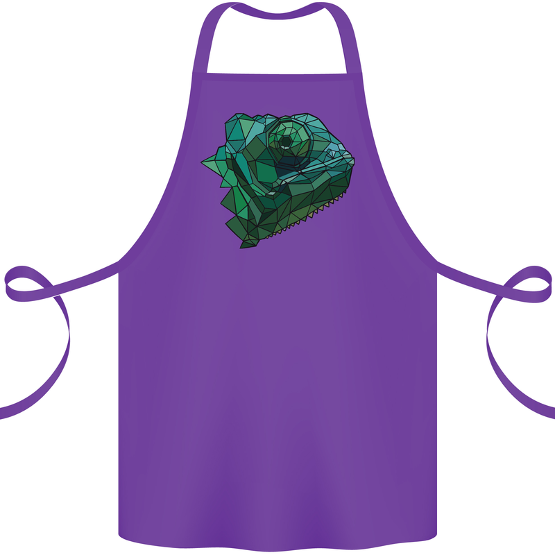 A Polygonal Chameleon Cotton Apron 100% Organic Purple