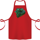 A Polygonal Chameleon Cotton Apron 100% Organic Red