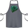 A Polygonal Chameleon Cotton Apron 100% Organic Steel