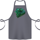 A Polygonal Chameleon Cotton Apron 100% Organic Steel