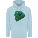 A Polygonal Chameleon Mens 80% Cotton Hoodie Light Blue