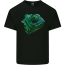 A Polygonal Chameleon Mens Cotton T-Shirt Tee Top Black