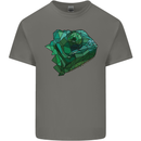 A Polygonal Chameleon Mens Cotton T-Shirt Tee Top Charcoal