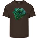 A Polygonal Chameleon Mens Cotton T-Shirt Tee Top Dark Chocolate