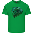 A Polygonal Chameleon Mens Cotton T-Shirt Tee Top Irish Green