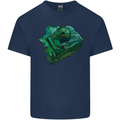 A Polygonal Chameleon Mens Cotton T-Shirt Tee Top Navy Blue