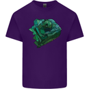 A Polygonal Chameleon Mens Cotton T-Shirt Tee Top Purple