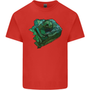 A Polygonal Chameleon Mens Cotton T-Shirt Tee Top Red