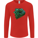 A Polygonal Chameleon Mens Long Sleeve T-Shirt Red