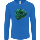 A Polygonal Chameleon Mens Long Sleeve T-Shirt Royal Blue