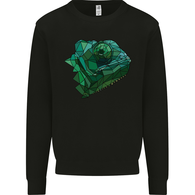 A Polygonal Chameleon Mens Sweatshirt Jumper Black