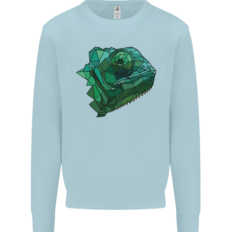 A Polygonal Chameleon Mens Sweatshirt Jumper Light Blue