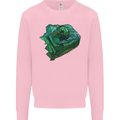 A Polygonal Chameleon Mens Sweatshirt Jumper Light Pink