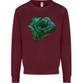 A Polygonal Chameleon Mens Sweatshirt Jumper Maroon