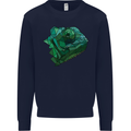 A Polygonal Chameleon Mens Sweatshirt Jumper Navy Blue