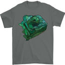 A Polygonal Chameleon Mens T-Shirt 100% Cotton Charcoal