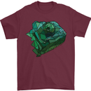 A Polygonal Chameleon Mens T-Shirt 100% Cotton Maroon