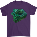 A Polygonal Chameleon Mens T-Shirt 100% Cotton Purple