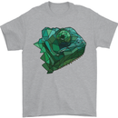 A Polygonal Chameleon Mens T-Shirt 100% Cotton Sports Grey