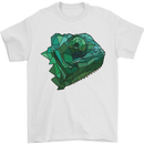A Polygonal Chameleon Mens T-Shirt 100% Cotton White