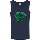 A Polygonal Chameleon Mens Vest Tank Top Navy Blue